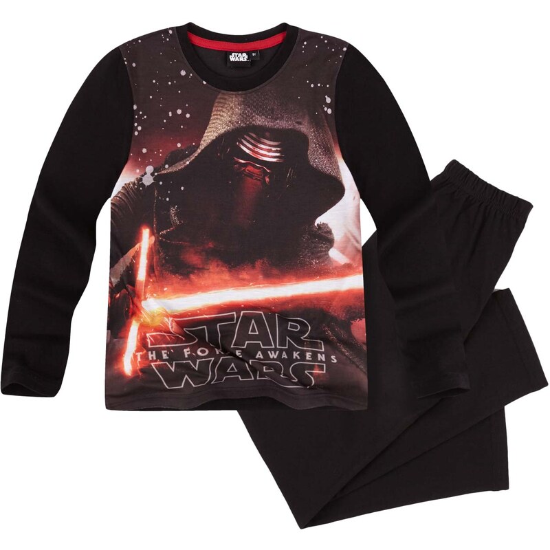 Star Wars-The Clone Wars Pyjama schwarz in Größe 116 für Jungen aus 100% Baumwolle Vorderseite: 100% Polyester