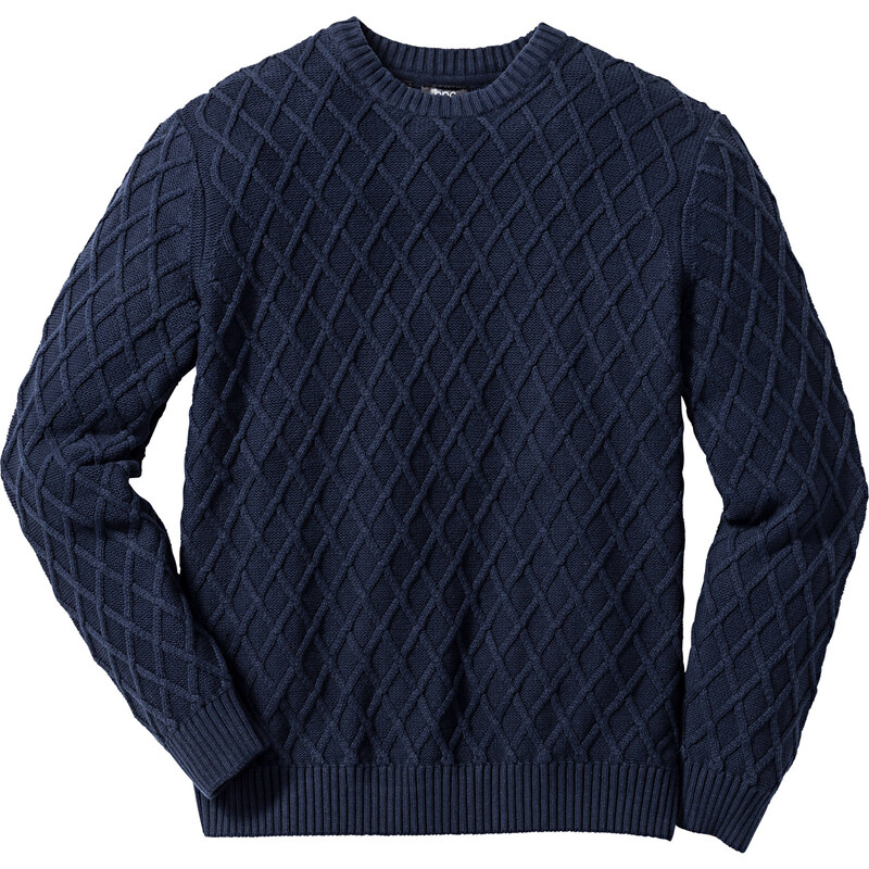 bpc bonprix collection Pullover Regular Fit langarm in blau für Herren von bonprix