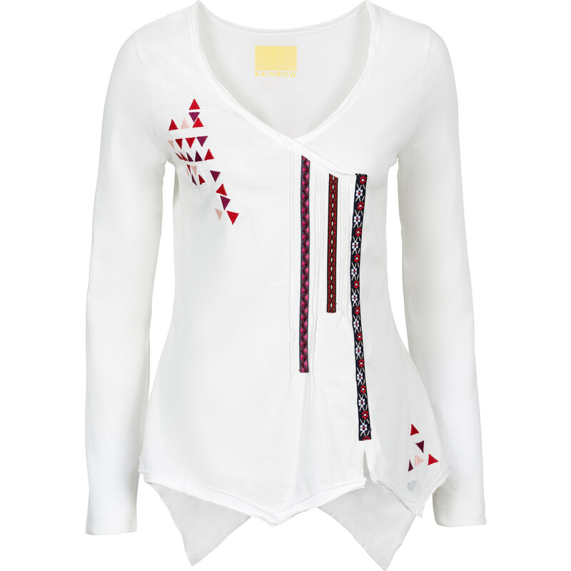 RAINBOW Langarmshirt in weiß für Damen von bonprix