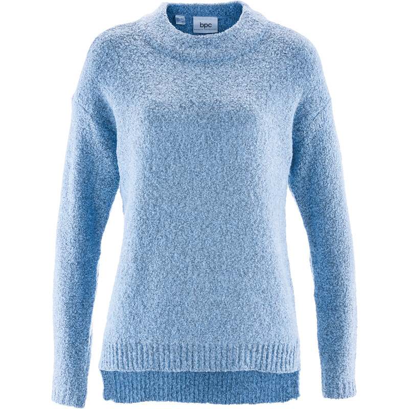 bpc bonprix collection Bouclé-Pullover langarm in blau für Damen von bonprix