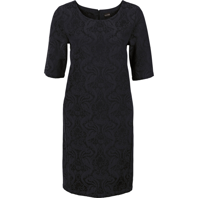 BODYFLIRT Kleid/Sommerkleid halber Arm in schwarz (Rundhals) von bonprix