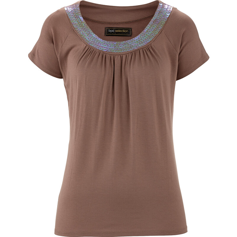 bpc selection Shirt, Kurzarm in braun für Damen von bonprix