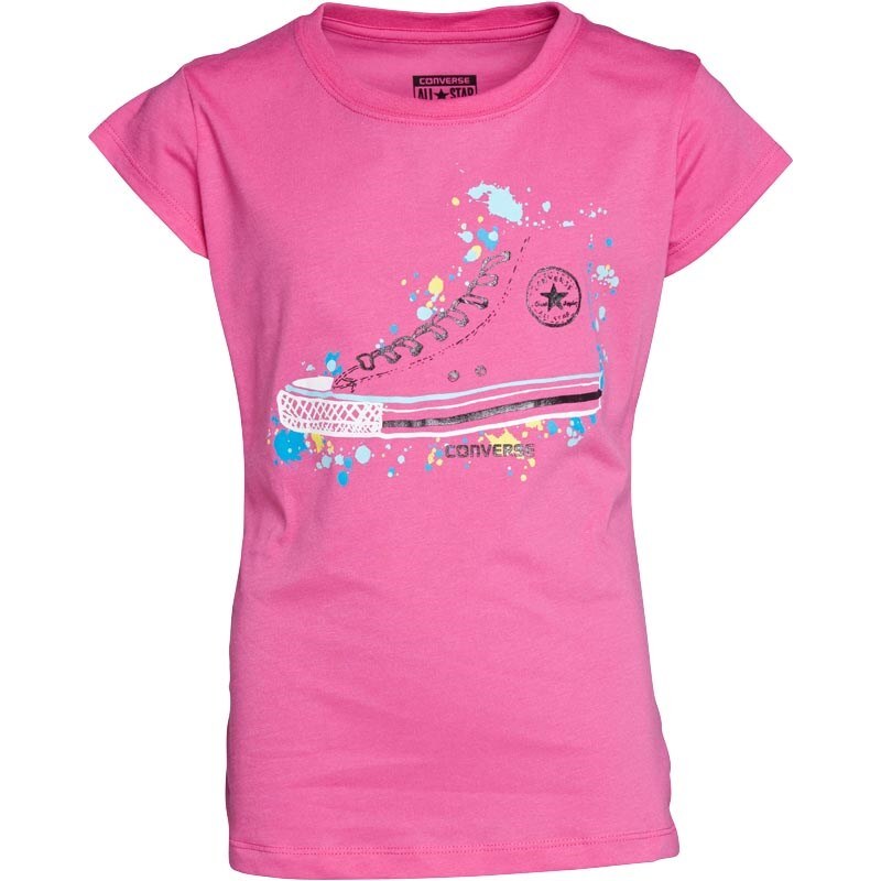 Converse Mädchen Splatter Chuck Plastic T-Shirt Rosa