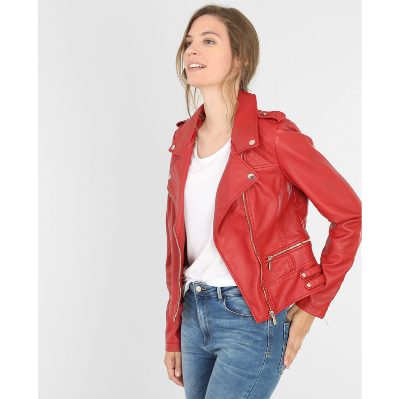 Sale - Jacke im Biker-Stil Rot, Größe 34 - Pimkie - Mode für Damen