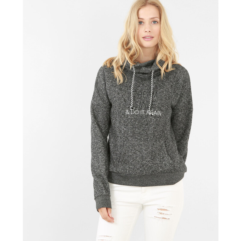 Sweatshirt mit Schriftzug Grau, Größe XL -Pimkie- Mode für Damen