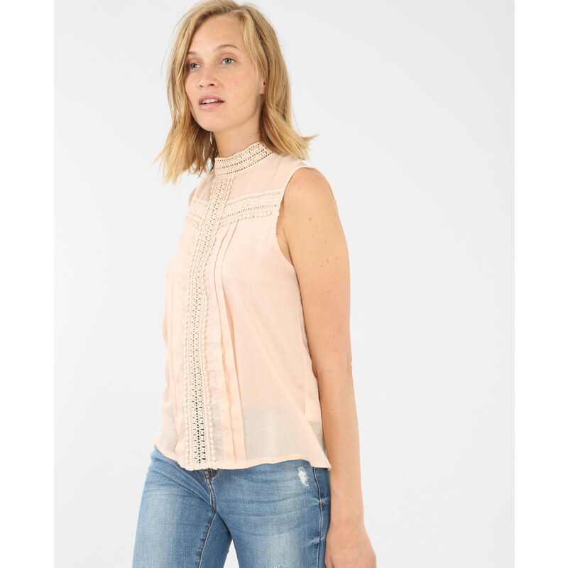 Bestickte Hemdbluse Zartrosa, Größe S -Pimkie- Mode für Damen