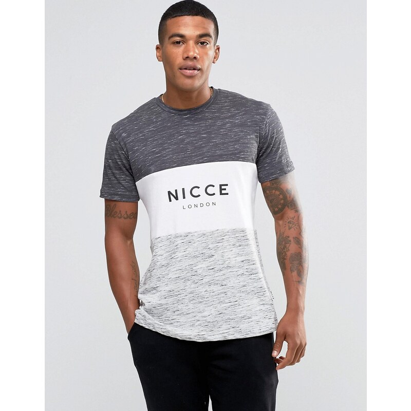 Nicce London - T-Shirt mit Bahnendesign - Schwarz