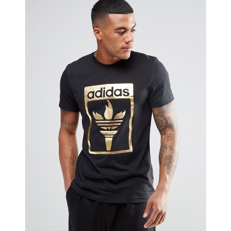 adidas Originals - Fire - T-Shirt mit Logo, AZ1031 - Schwarz
