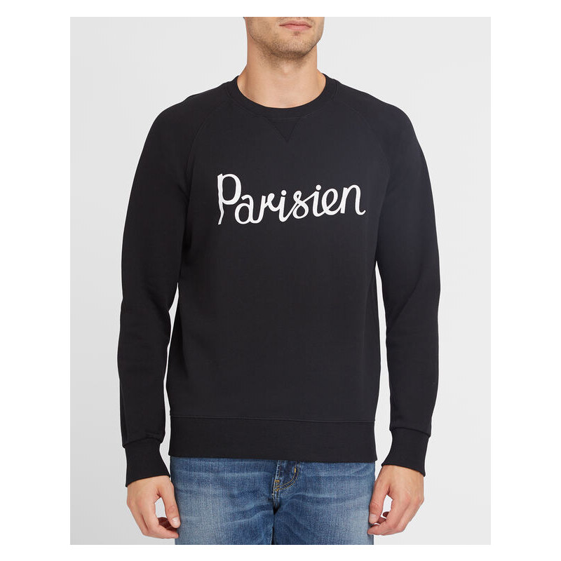 MAISON KITSUNÉ Schwarzes Sweatshirt Parisien