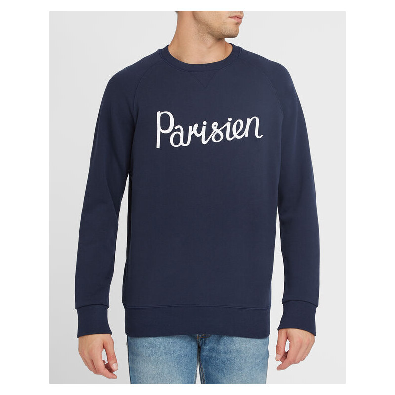 MAISON KITSUNÉ Sweatshirt Parisien in Marineblau
