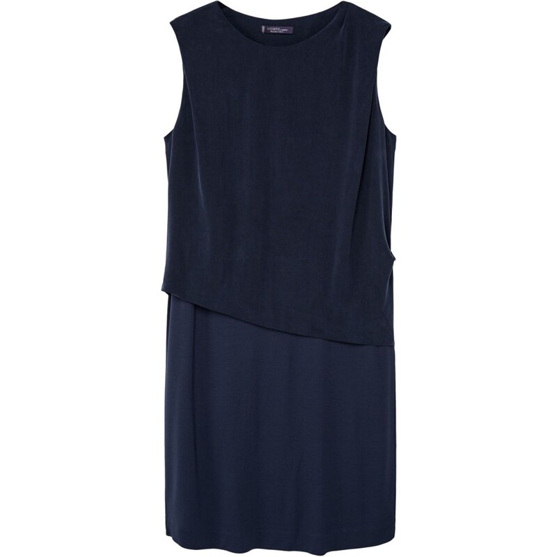 Violeta by Mango Kleid mit geradem Schnitt - marineblau