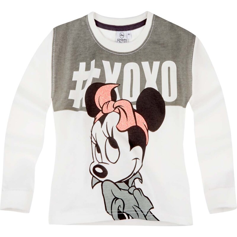 Disney Minnie Sweatshirt naturweiß in Größe 104 für Mädchen aus 60 % Baumwolle 40 % Polyester