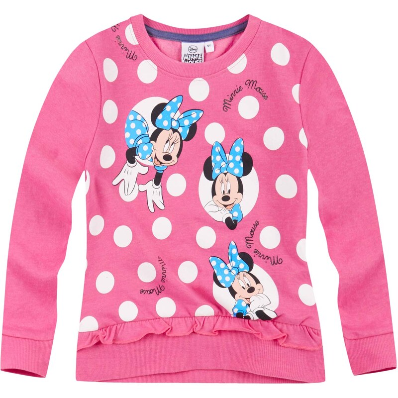 Disney Minnie Sweatshirt pink in Größe 104 für Mädchen aus 60 % Baumwolle 40 % Polyester