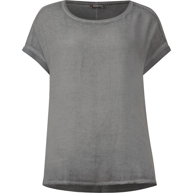 Street One Washed-Look Shirt Gianna - pride grey, Damen