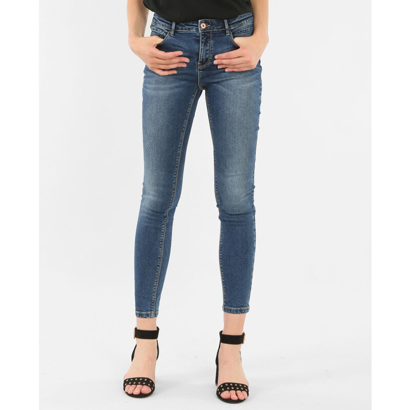 Skinny-Jeans mit Push-up-Effekt Denimblau, Größe 32 -Pimkie- Mode für Damen