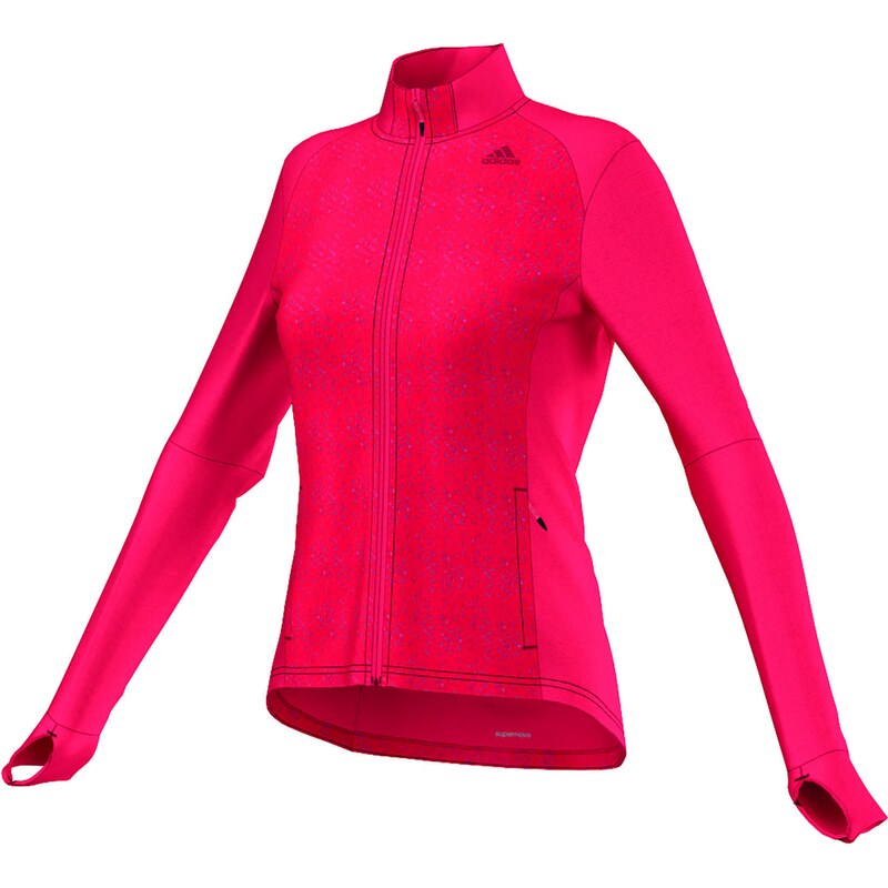 adidas Performance: Damen Laufjacke Supernova Storm Jacket, rot, verfügbar in Größe 36,40