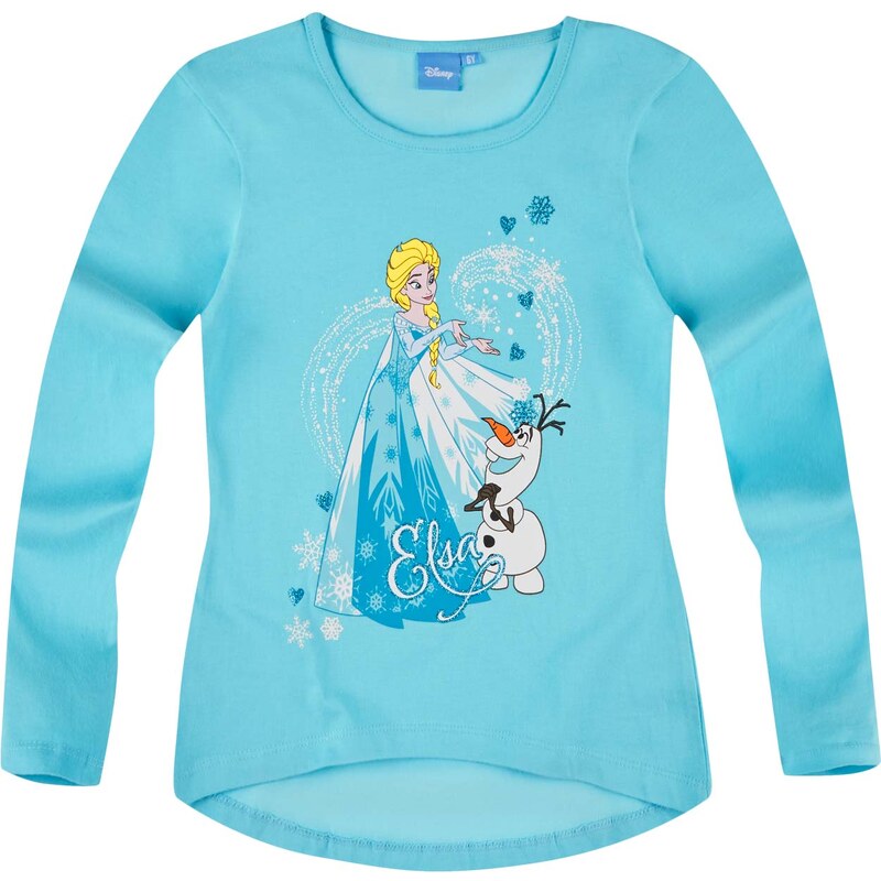 Disney Die Eiskönigin Langarmshirt türkis in Größe 104 für Mädchen aus 100% Baumwolle