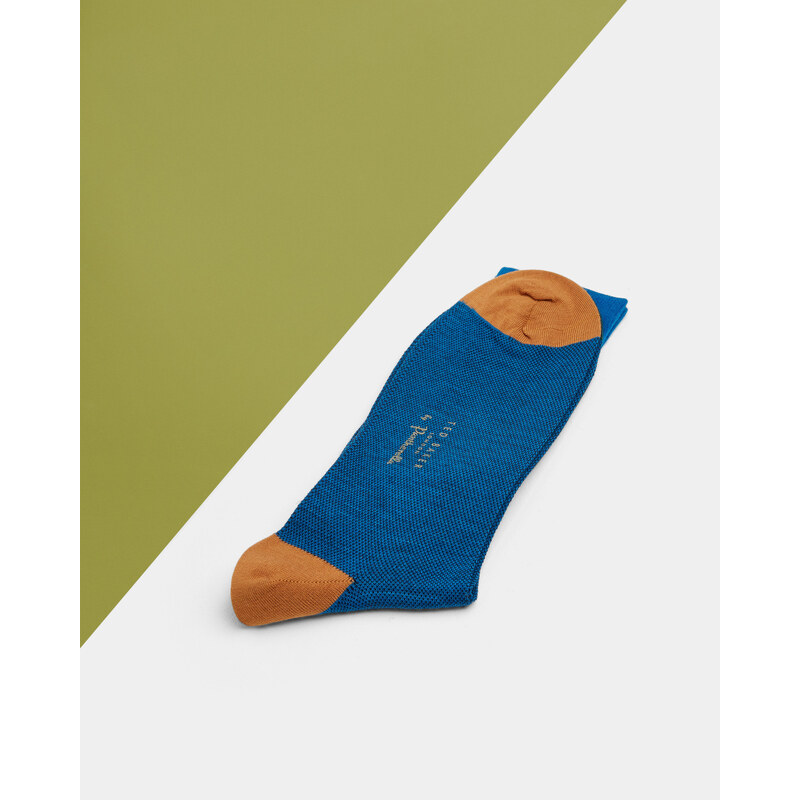Ted Baker Gewebte Socken in Blockfarben Marineblau