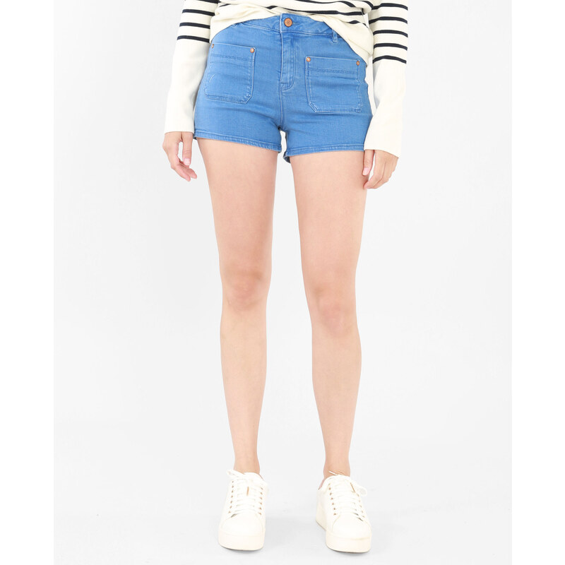 Mikro-Shorts mit hoher Taille Himmelblau, Größe 32 -Pimkie- Mode für Damen