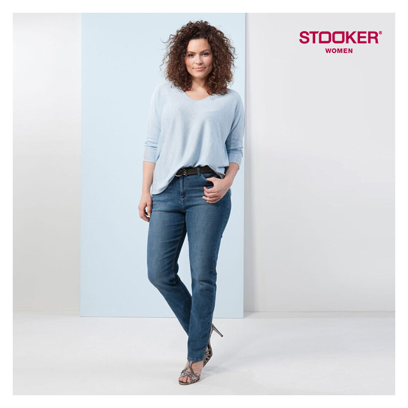 Stooker_Women Stooker Comfort Slim Stretch-Jeans Vienna Blue - Blau - W50-L32