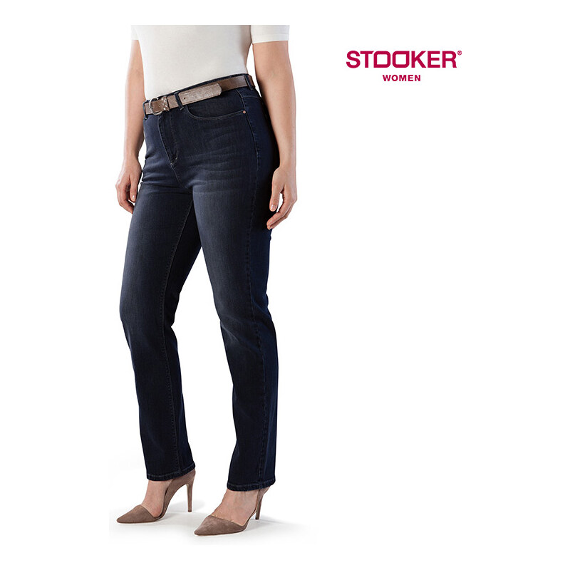 Stooker_Women Stooker Stretch-Jeans im geraden Schnitt - Blau - W52-L32