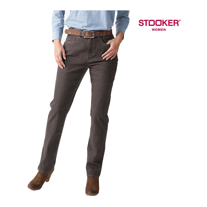Stooker_Women Stooker Classic Stretch-Jeans Nizza Dark-Choco - W40-L30