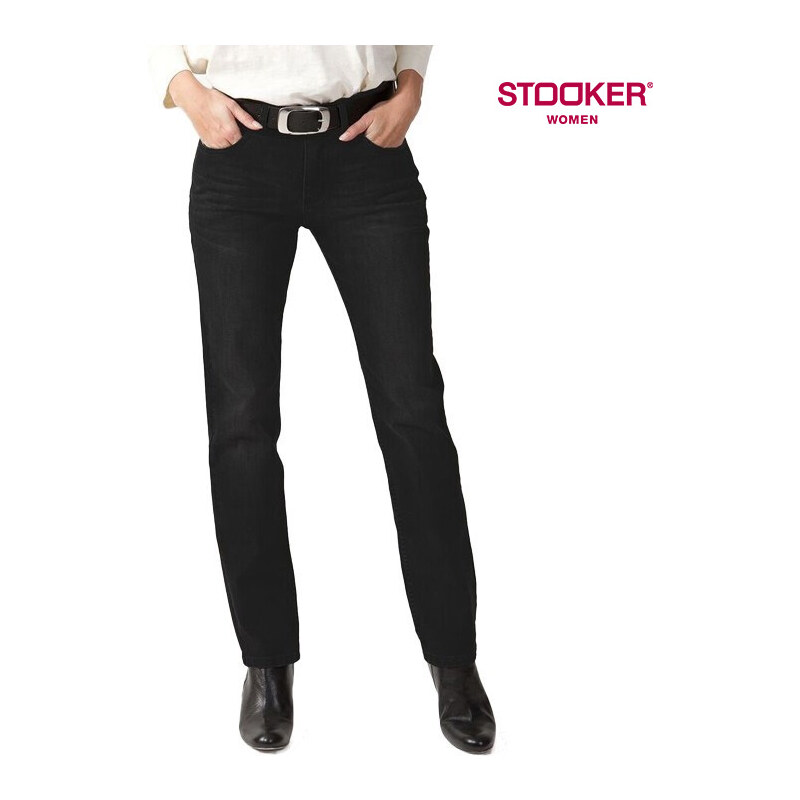 Stooker_Women Stooker Regular Fit-Stretch-Jeans Tokio Black - W46-L30