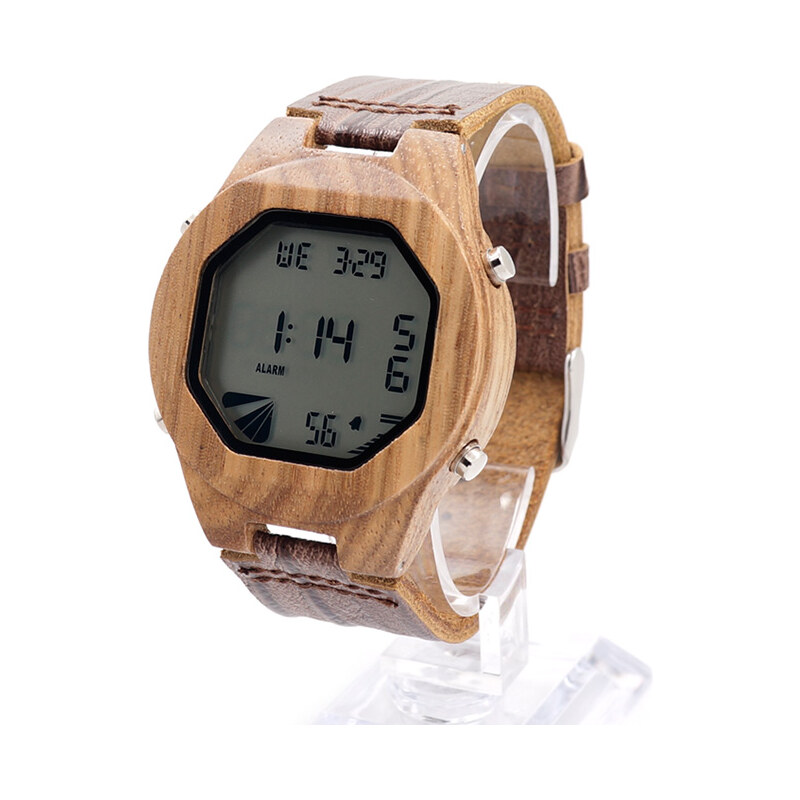 Lesara LED-Armbanduhr mit Holz