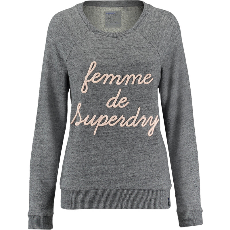 Superdry: Damen Sweatshirt, mittelgrau, verfügbar in Größe L