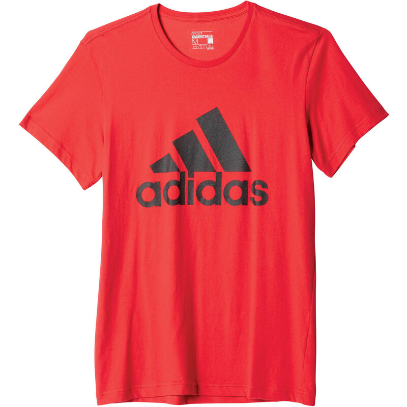 adidas Performance: Herren T-Shirt / Trainingsshirt Essentials Logo Tee, rot, verfügbar in Größe L