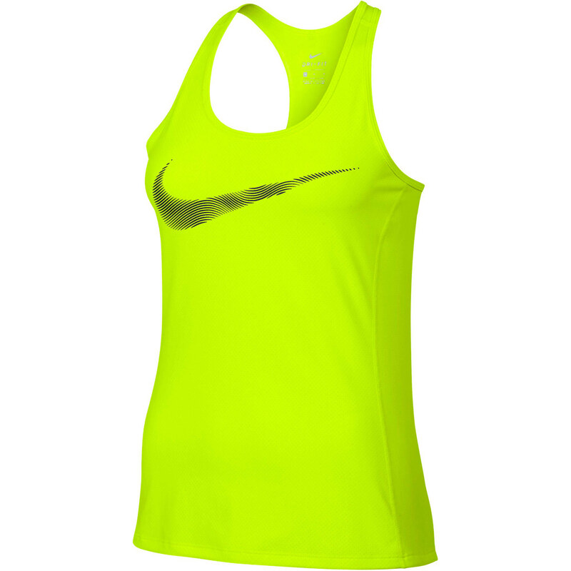 Nike Damen Lauftop Dry Contour Running Tank neongelb, gelb, verfügbar in Größe 38