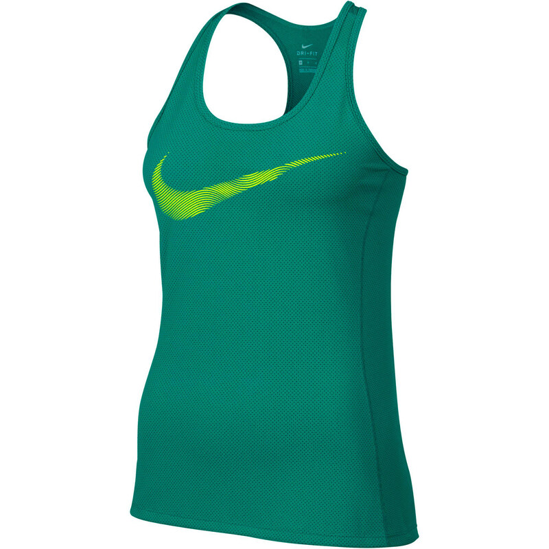 Nike Damen Lauftop Dry Contour Running Tank grün, grün, verfügbar in Größe 38,40