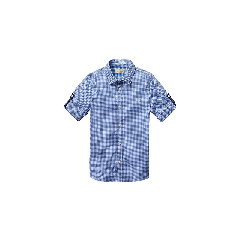 Scotch & Soda Shrunk Jungen Hemd Basic Shirt in Mini Checks