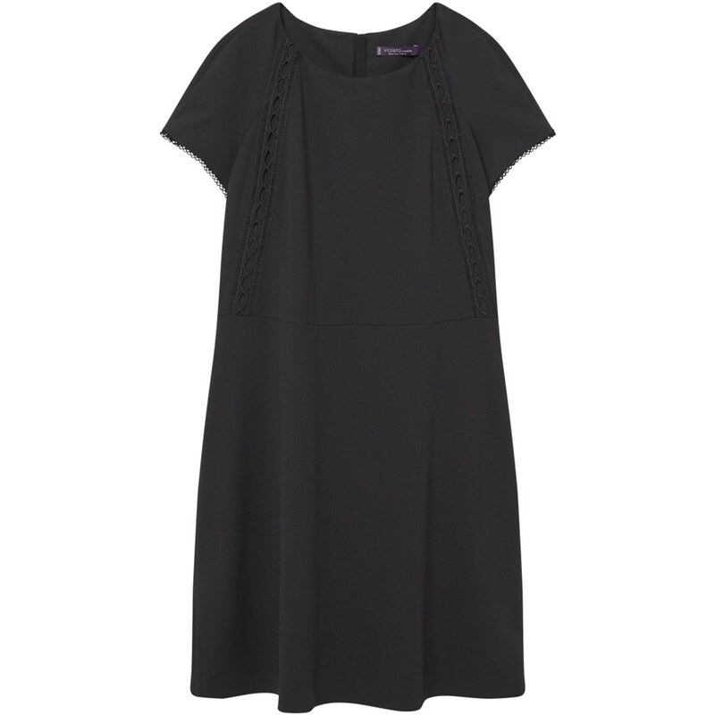 Violeta by Mango Kleid mit fließendem Schnitt - schwarz