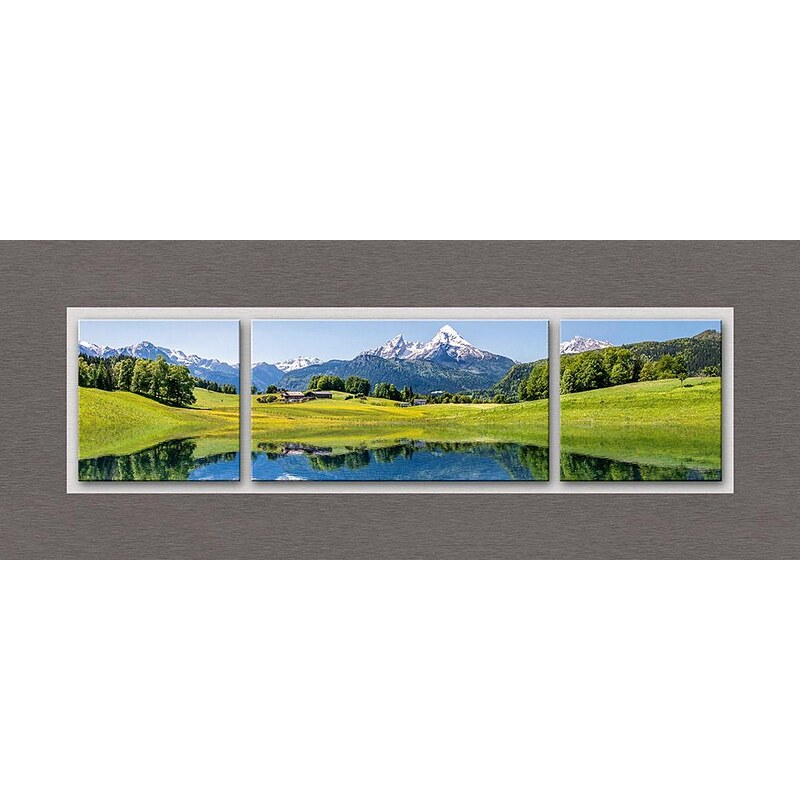 Eurographics Glasbild mit Aluminium »Idyllic Summer Landscape«, 125/50cm