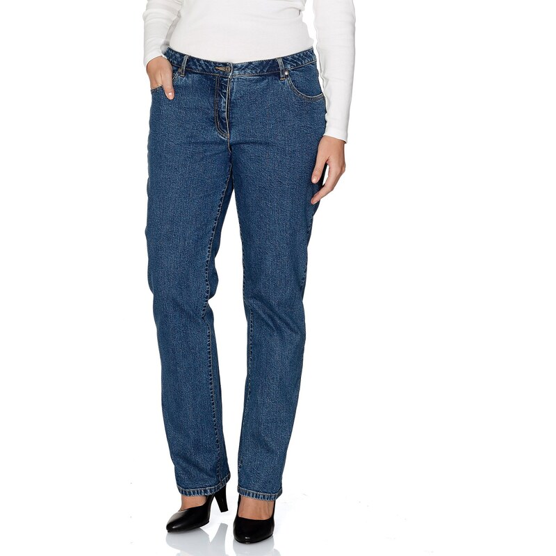 Große Größen: sheego Denim Gerade Stretch-Jeans ?Lana?, blue denim, Gr.40-56