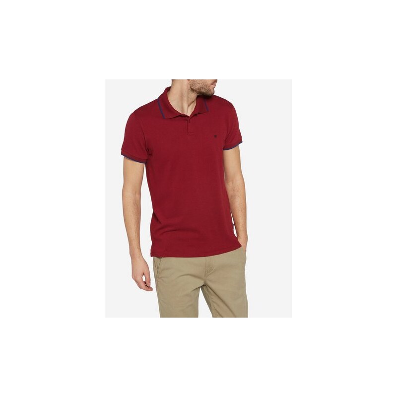 T-Shirt S/S Pique Polo Rhubarb Red Wrangler rot M (50),S (48),XL (54),XXL (56)