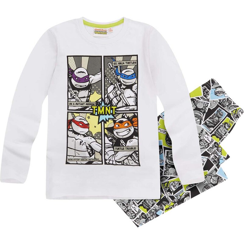 Ninja Turtles Pyjama grau in Größe 116 für Jungen aus 100% Baumwolle