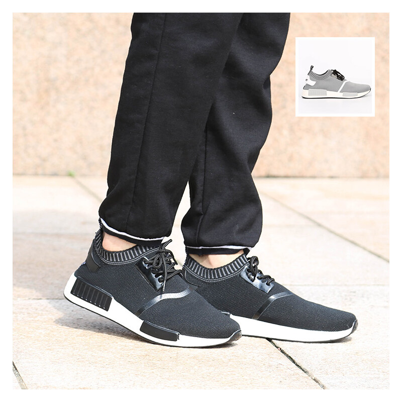 Lesara Textil-Sneaker mit elastischem Einstieg - Schwarz - 39