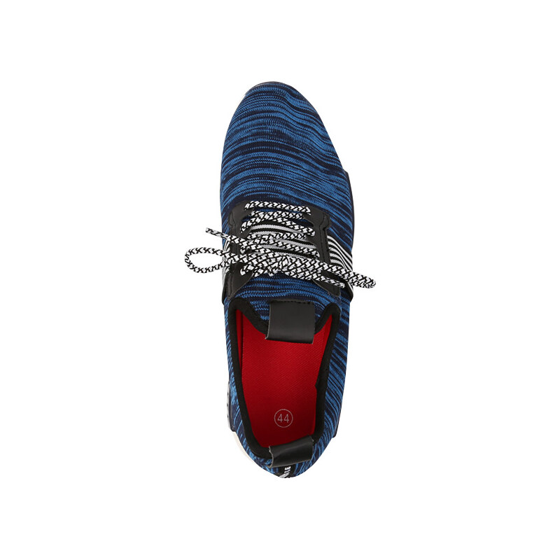 Lesara Textil-Sneaker mit gestreiften Schnürsenkeln - Blau - 39
