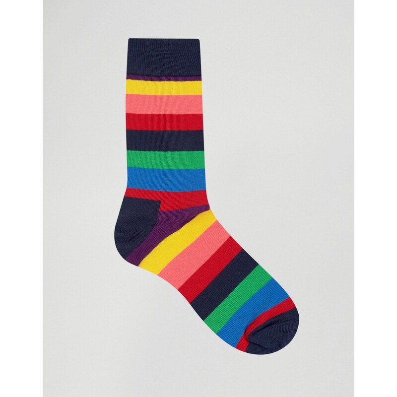 Happy Socks - Gestreifte Socken - Blau