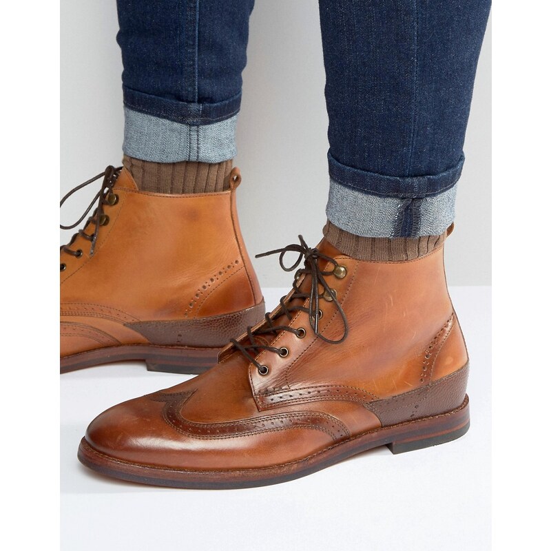 Hudson London Penley Lace Up Boots - Braun