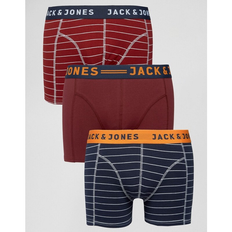 Jack & Jones - Unterhosen im 3er-Set mit Streifen - Mehrfarbig