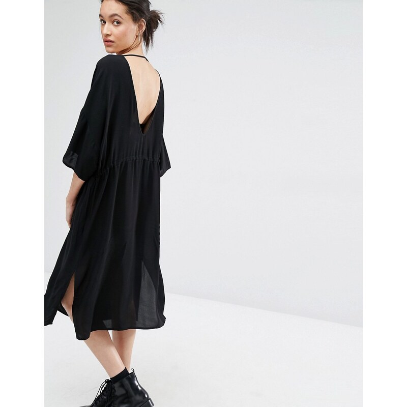 Just Female - Essie - Kleid mit tiefem Rückenausschnitt - Schwarz