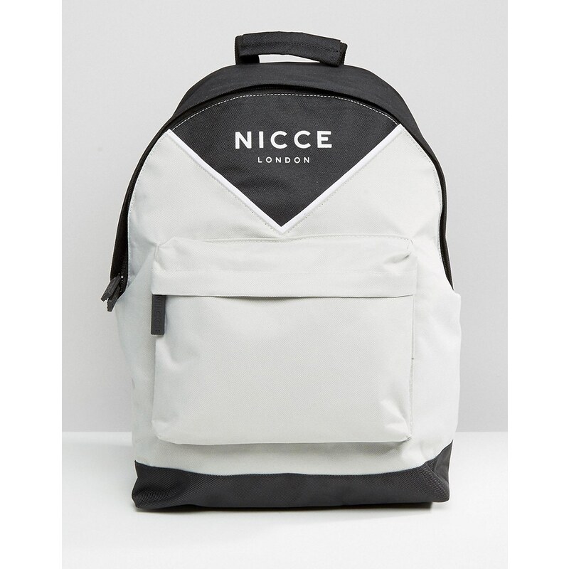 Nicce London Nicce - Rucksack mit Logo und Chevron-Muster in Blockfarben - Schwarz