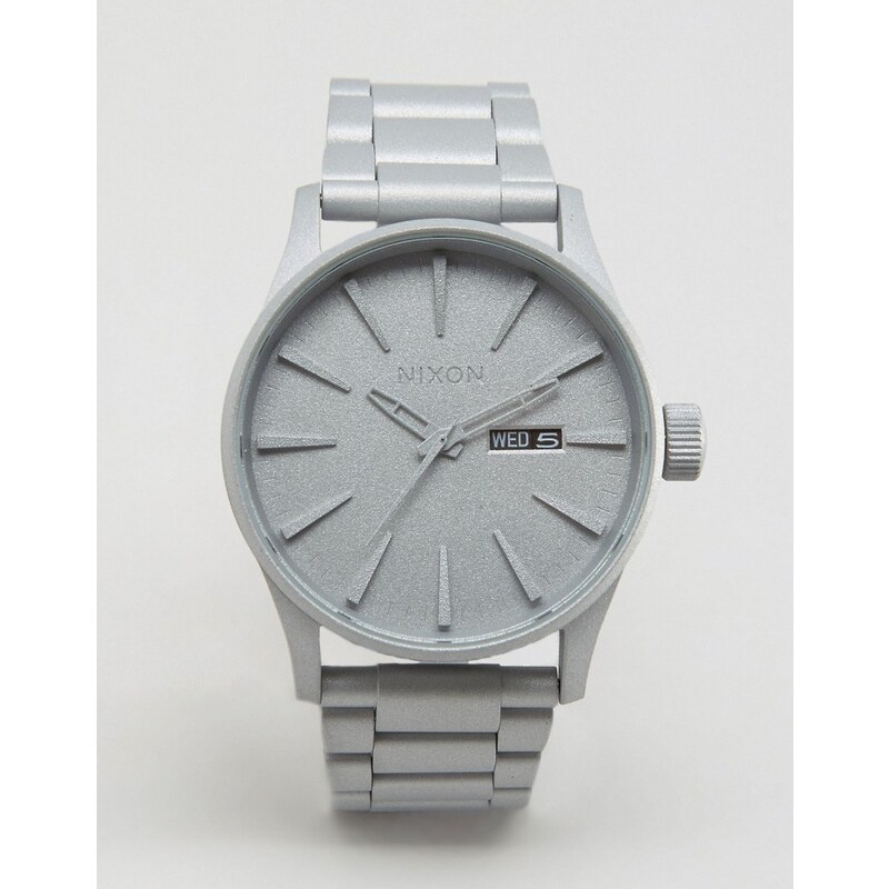 Nixon - Primer Sentry - Armbanduhr in Silber - Weiß