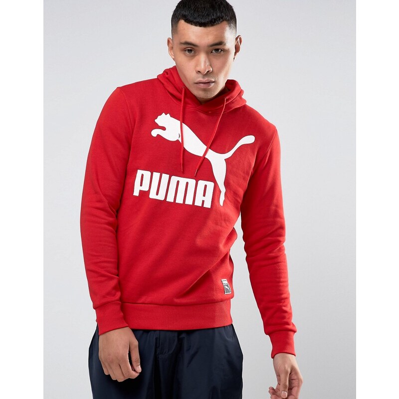 Puma - Archive 57151707 - Roter Kapuzenpullover mit Logo - Rot