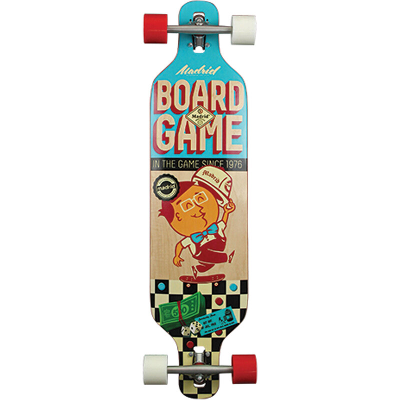 Madrid Skateboards: Longboard/Komplettboard Boardgame 39 Drop-Thru, Druck1, verfügbar in Größe 39