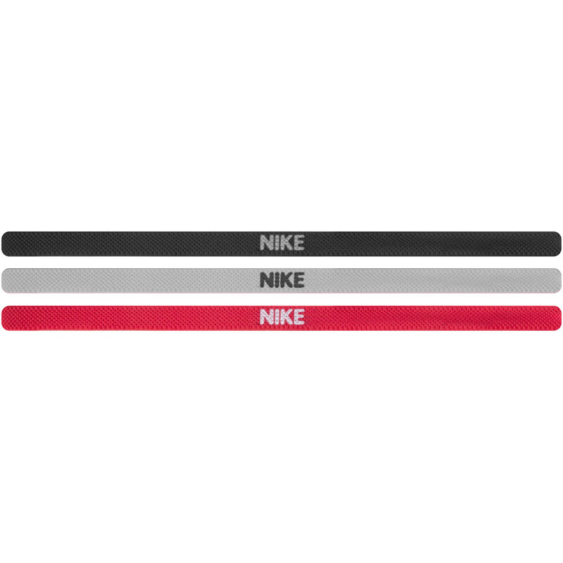 Nike Haarband 3er Pack, schwarz/rot