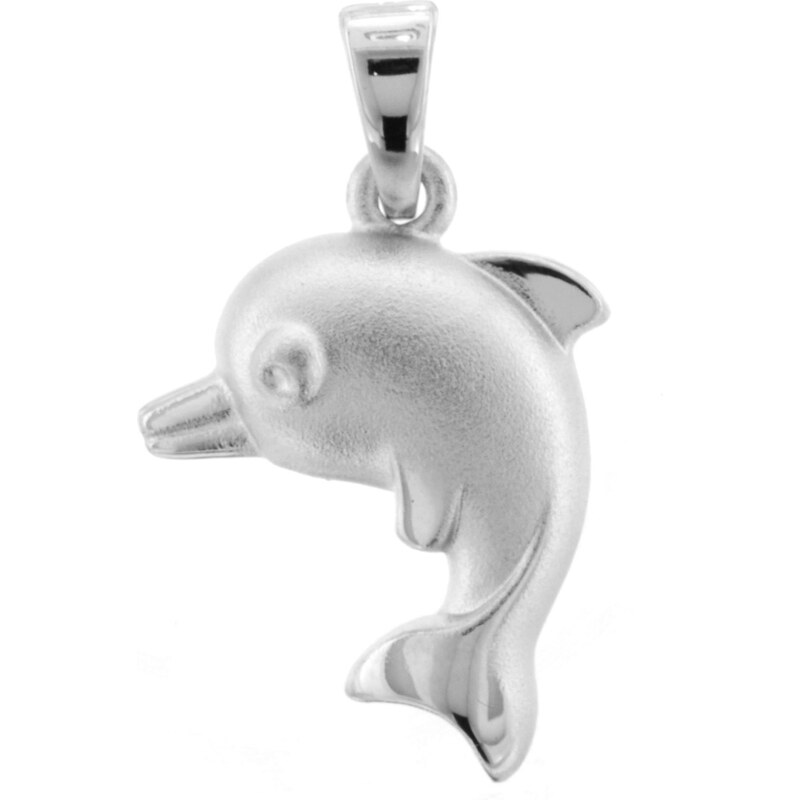 trendor Silber Halskette mit Delfin-Anhänger für Mädchen 64338